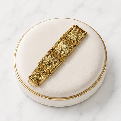 Bellatrix™ Vintage Industrial Relief Statement Bracelet – Literary Retro Designer Jewelry