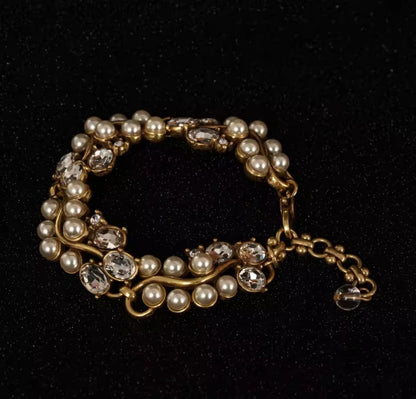 Auremira™ Baroque Pearl Embellished Luxury Bracelet – Vintage Elegant Hand Jewelry