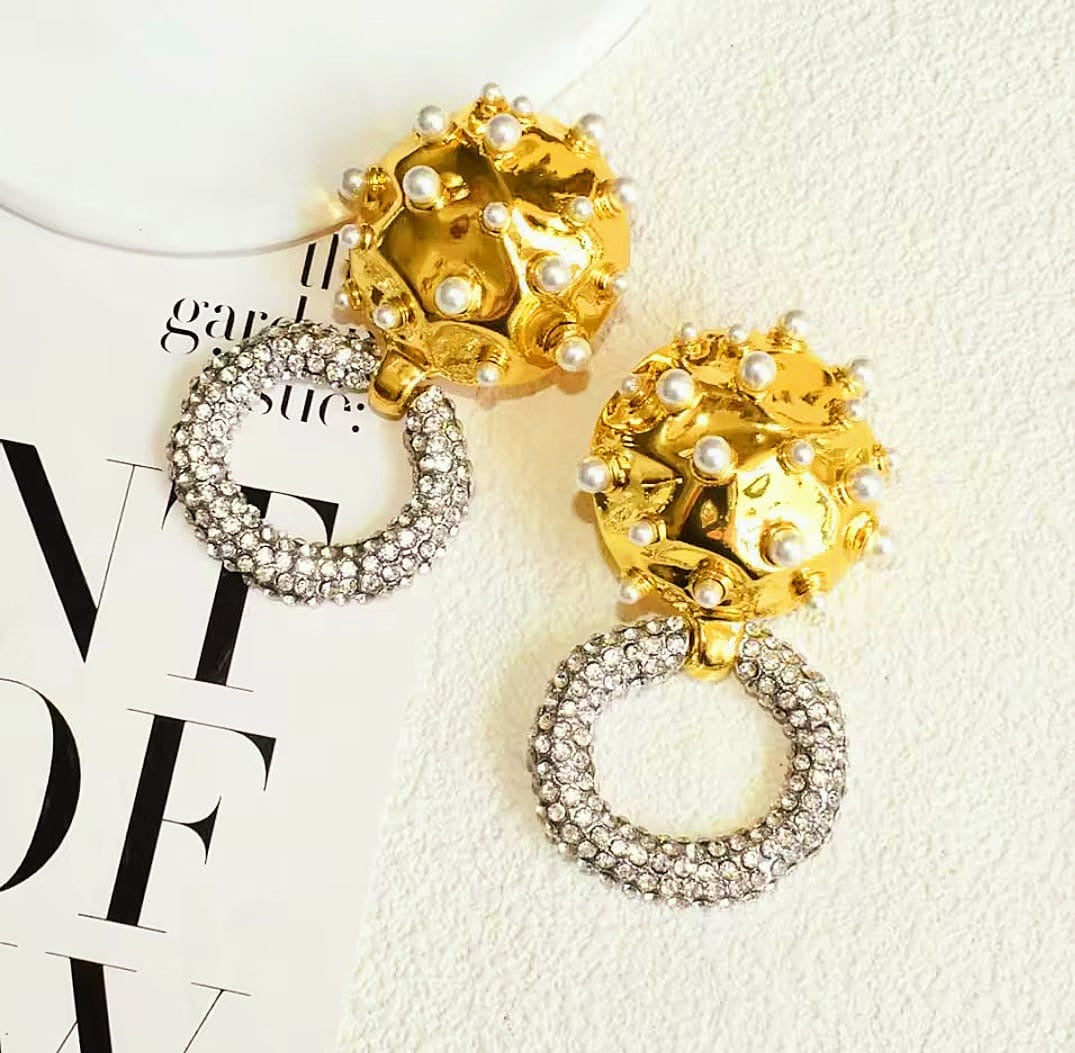 Zaphira™ Rhinestone Circle Dangle Statement Earrings