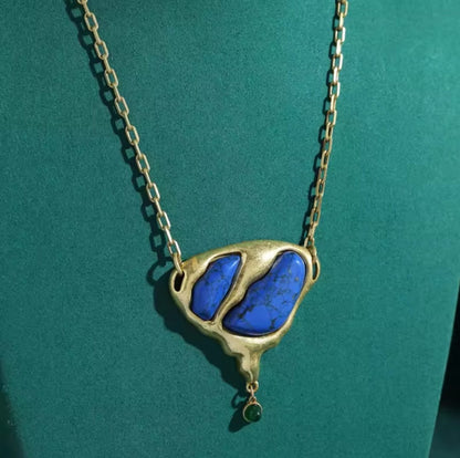 Oceana™ Vintage Blue Lapis Heart Pendant Necklace