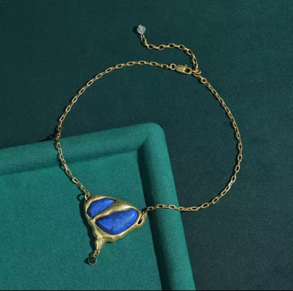 Oceana™ Vintage Blue Lapis Heart Pendant Necklace