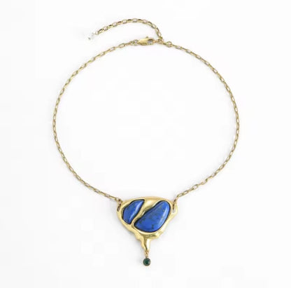 Oceana™ Vintage Blue Lapis Heart Pendant Necklace