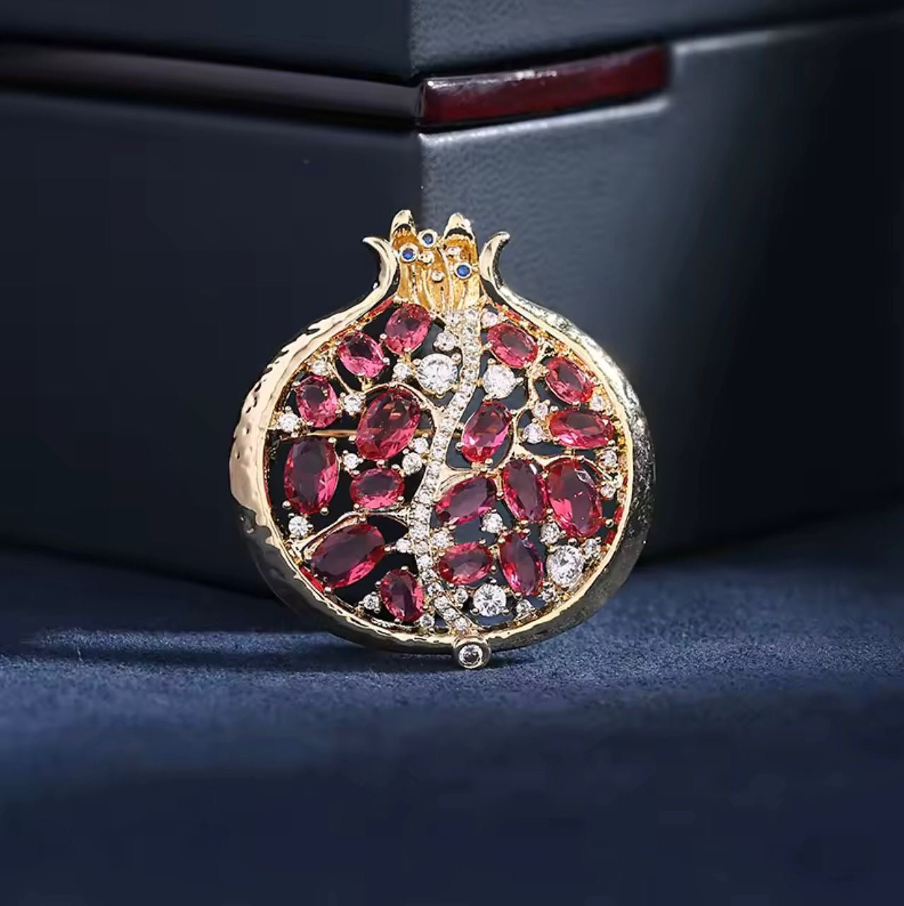 Arlmont™ Crystal Pomegranate Brooch