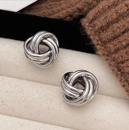 Gaurel™ 18K Gold Geometric Sterling Silver Stud Earrings
