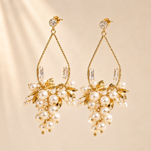 Euforia™ Vintage Natural Pearl Luxury Drop Earrings