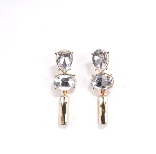 Kavira™ Hammered Gold Glam Statement Earrings