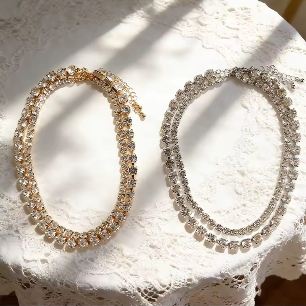 Marisol™ Double Layer Crystal Choker Necklace