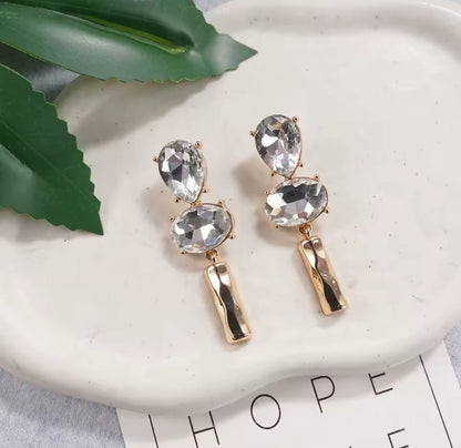 Kavira™ Hammered Gold Glam Statement Earrings