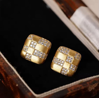 Estrella™ S925 Sterling Silver Stud Earrings – French Vintage Elegant Niche Design