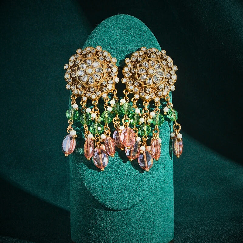 Junelith™ Sunflower Crystal Drop Earrings
