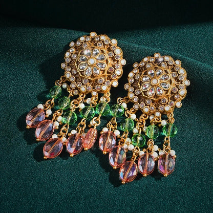 Junelith™ Sunflower Crystal Drop Earrings