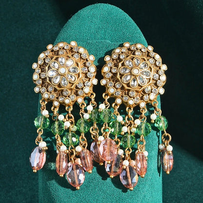 Junelith™ Sunflower Crystal Drop Earrings