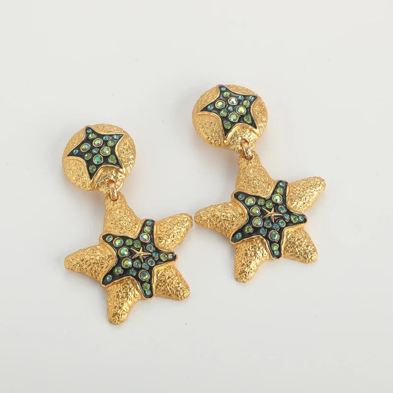 Jovirelle™ Vintage Starfish Boho Drop Earrings