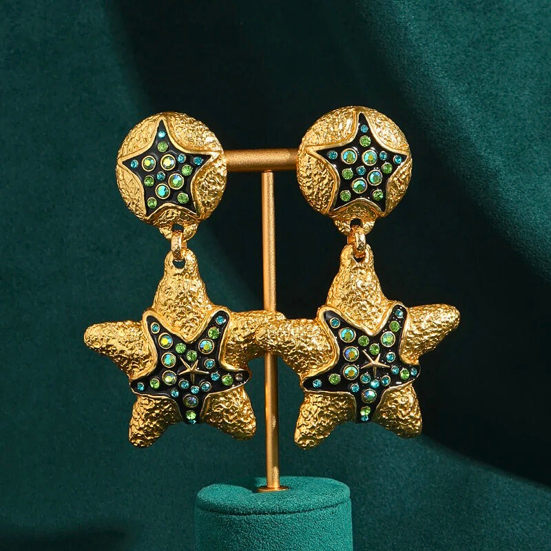 Jovirelle™ Vintage Starfish Boho Drop Earrings