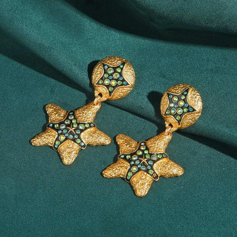 Jovirelle™ Vintage Starfish Boho Drop Earrings