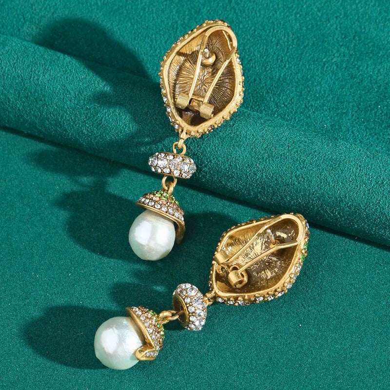 Koralyn™ Vintage Blue Stone Bridal Drop Earrings