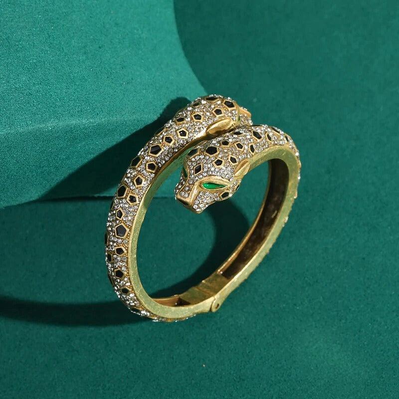 Kallira™ Vintage Leopard Open Bracelet