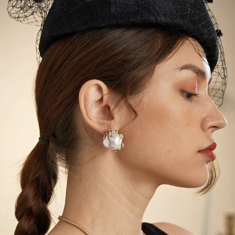Meralune™ Baroque Pearl Drop Earrings