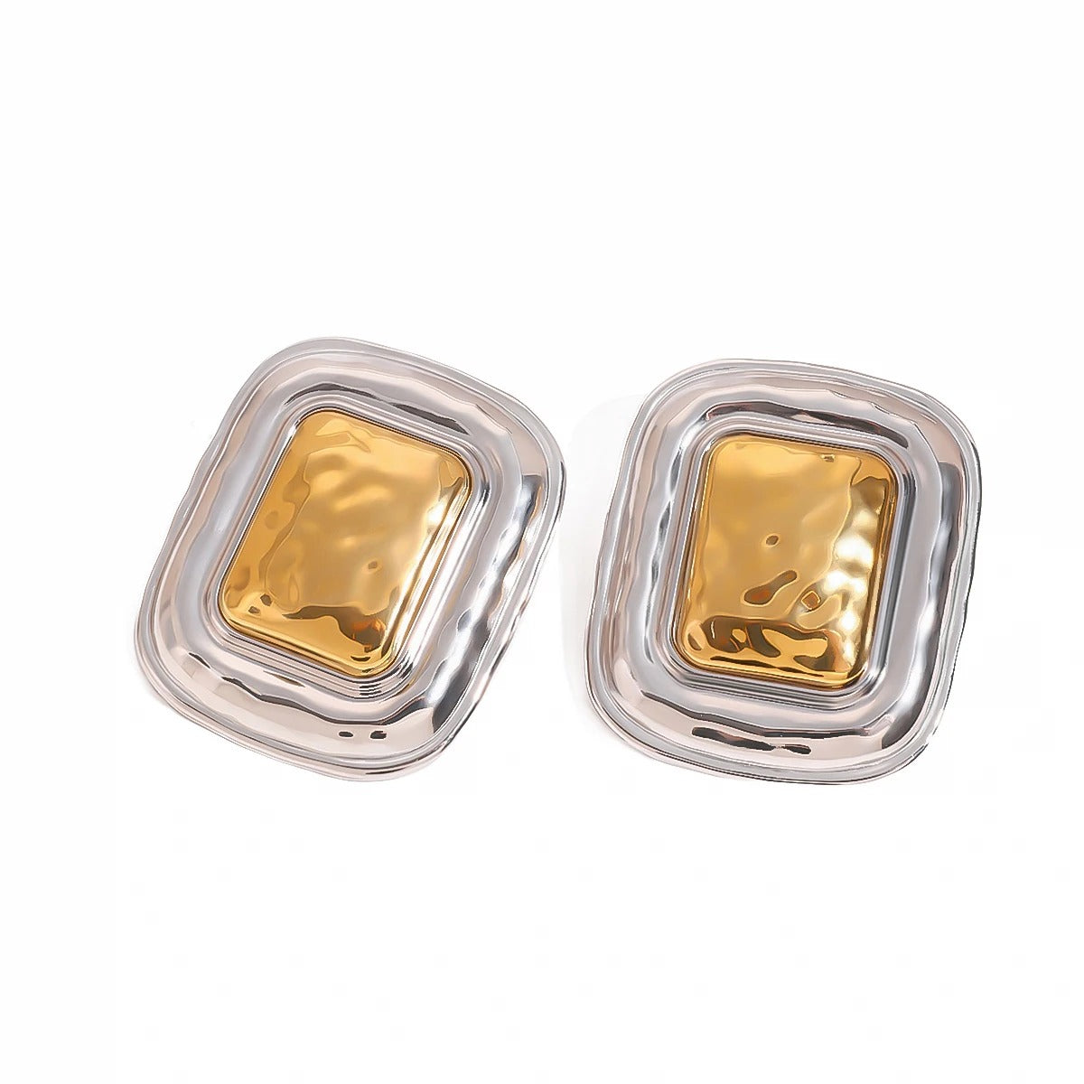 Célianne™ Geometric Gold & Silver Square Earrings