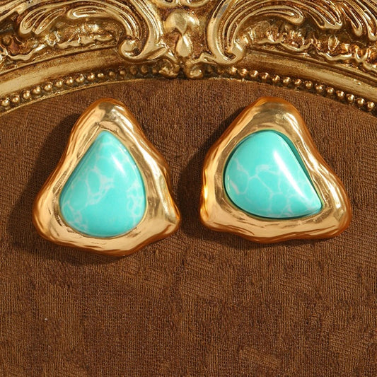 Feyora™ Vintage Purple Triangle Stone Earrings