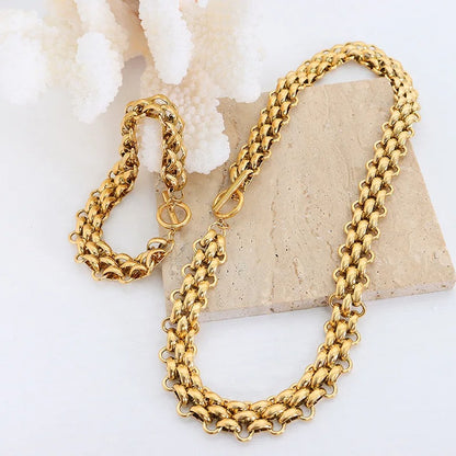 Amélie™ Gold-plated and Silver-plated Braided Mesh Chain Jewelry Set