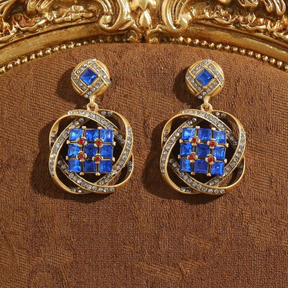 Kralin™ Vintage Blue Crystal Drop Earrings