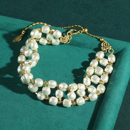 Anaelle™ Vintage Baroque Pearl Choker Necklace