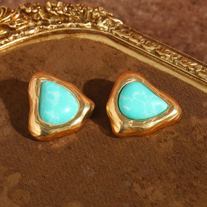 Feyora™ Vintage Purple Triangle Stone Earrings