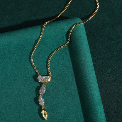 Apolline™ Vintage Gold Teardrop Rhinestone Necklace