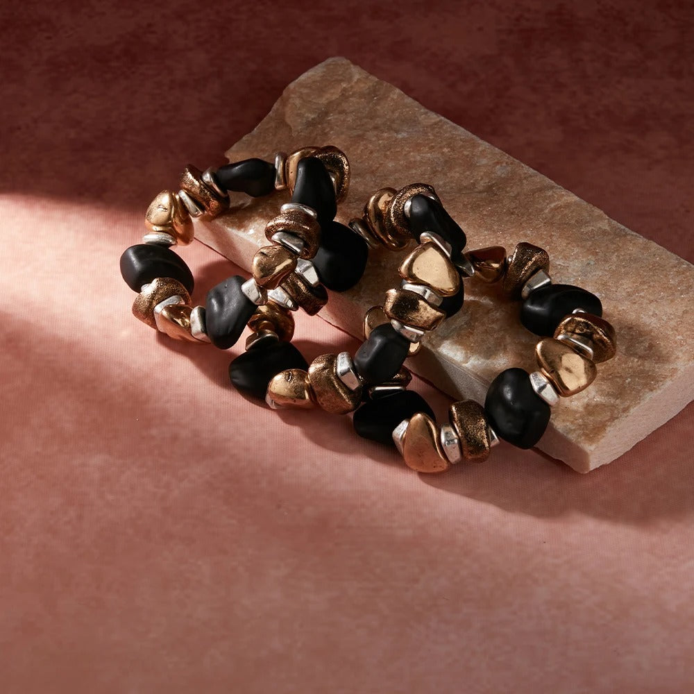 Laurent™ Boho Multilayer Pearl Charm Bracelet Set