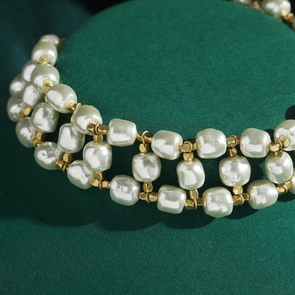 Anaelle™ Vintage Baroque Pearl Choker Necklace