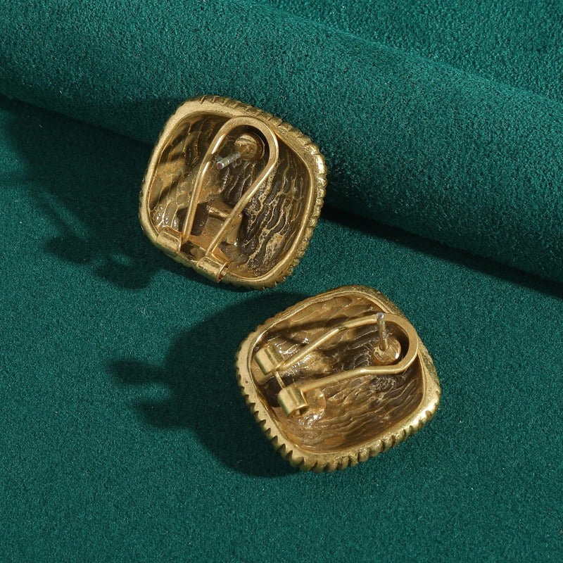 Tivrent™ Vintage Black & White Square Crystal Earrings