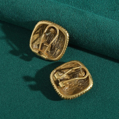 Tivrent™ Vintage Black & White Square Crystal Earrings