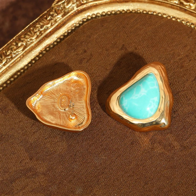 Feyora™ Vintage Purple Triangle Stone Earrings