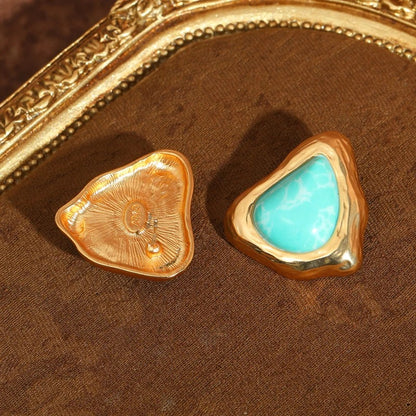 Feyora™ Vintage Purple Triangle Stone Earrings