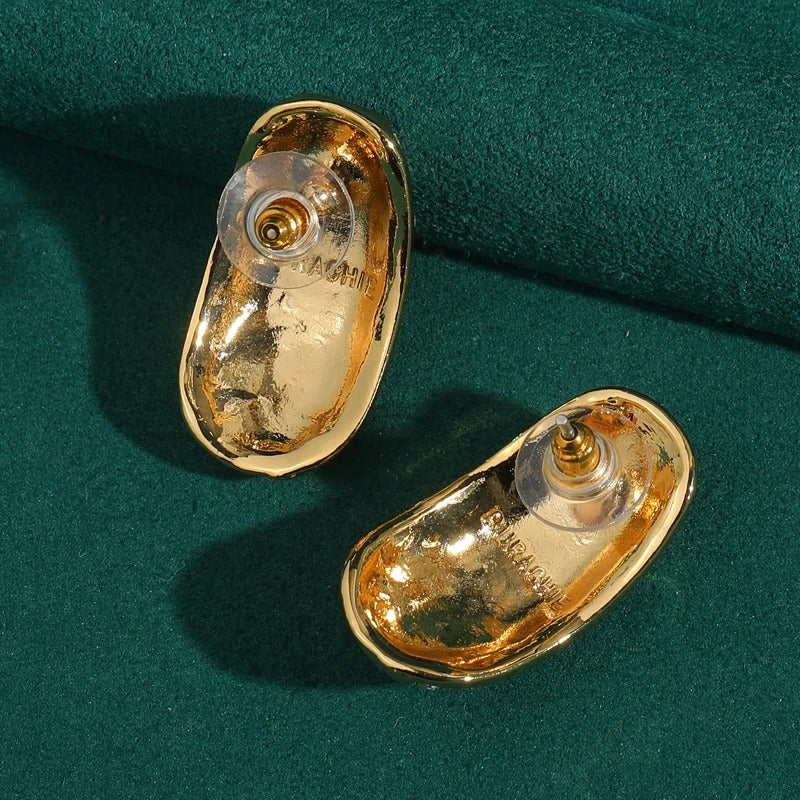 Elodie™ Vintage Blue Zircon Gold Stud Earrings