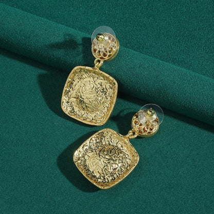 Camille™ Vintage Black Square Drop Earrings