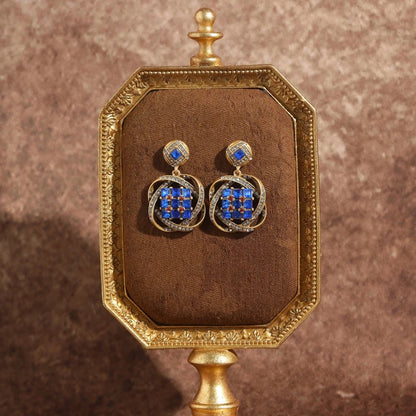 Kralin™ Vintage Blue Crystal Drop Earrings