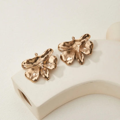 Bloomvera™ Gold-Plated Floral Earrings – Minimalist Waterproof Party Jewelry