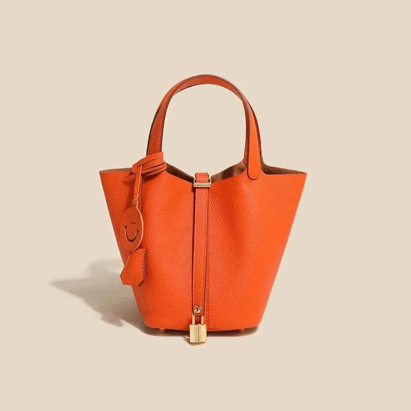 Claudia™ Togo Leather Bucket Handbag
