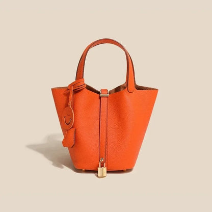 Claudia™ Togo Leather Bucket Handbag