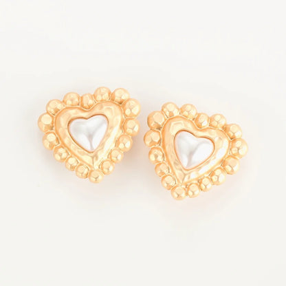 Alvaria™ Vintage Gold Pearl Bridal Stud Earrings