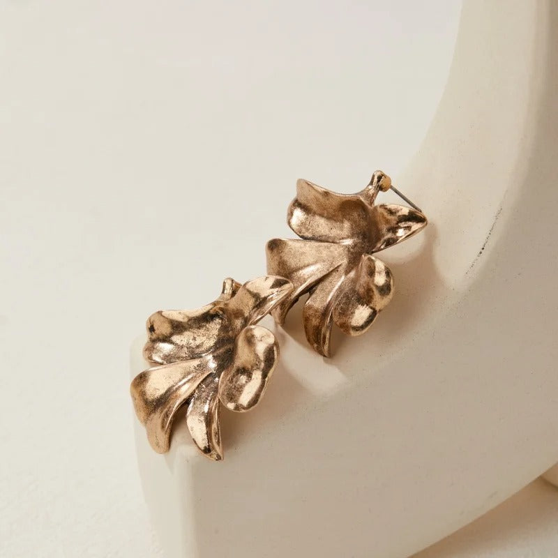 Bloomvera™ Gold-Plated Floral Earrings – Minimalist Waterproof Party Jewelry