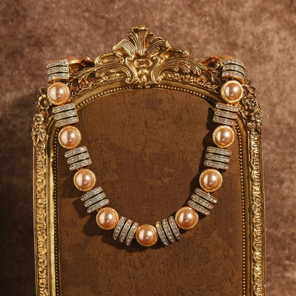 Eloise™ Vintage Pearl Rhinestone Necklace Set