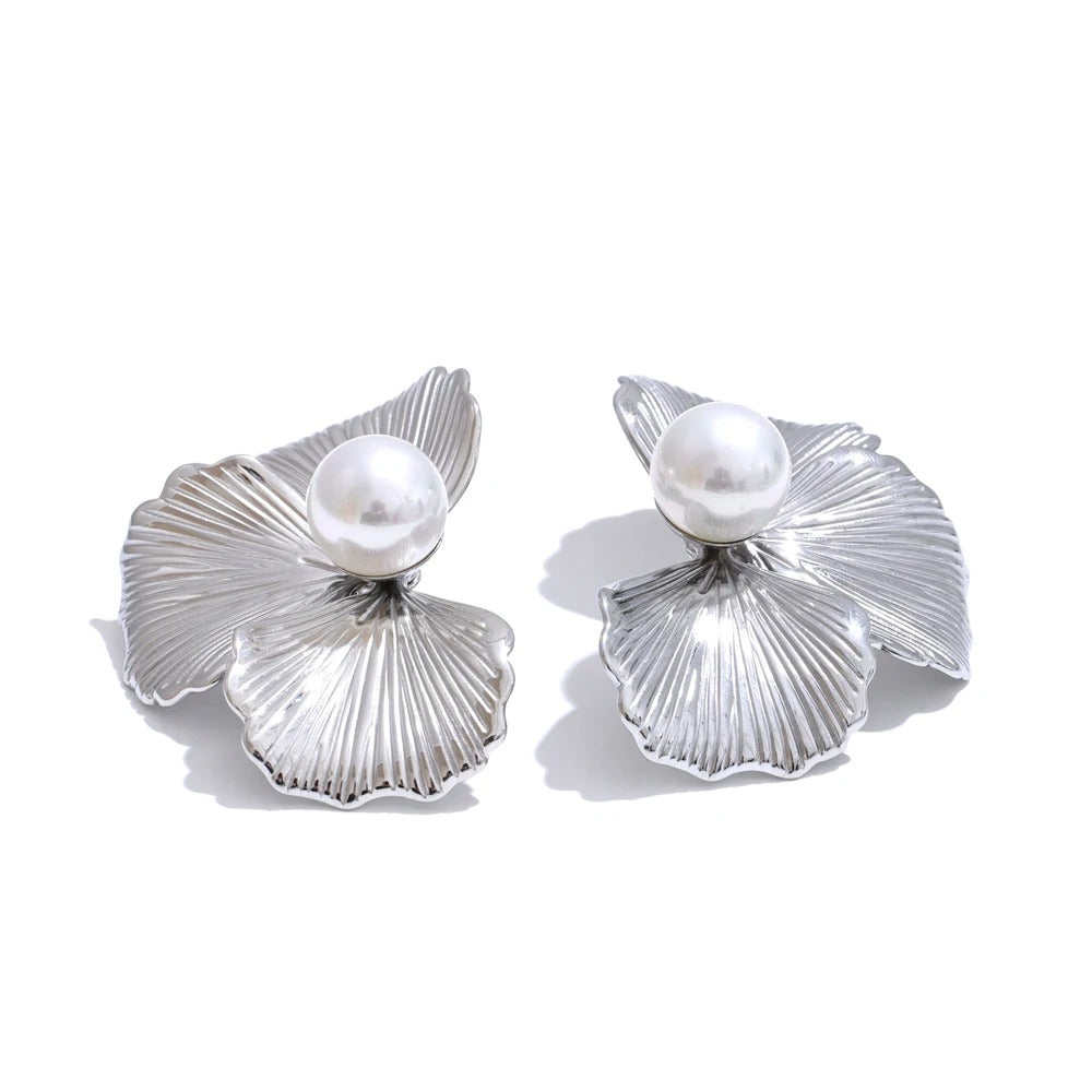 Fiorenza™ Grand Bloom Pearl Stud Earrings