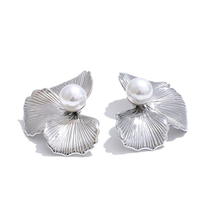 Fiorenza™ Grand Bloom Pearl Stud Earrings