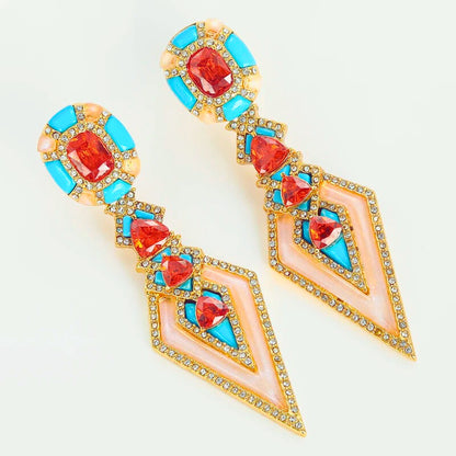 Noravelle™ Bold Vintage Crystal Statement Earrings