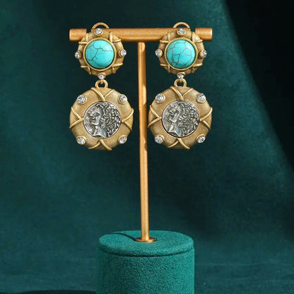 Novadra™ Vintage Coin Medallion Earrings